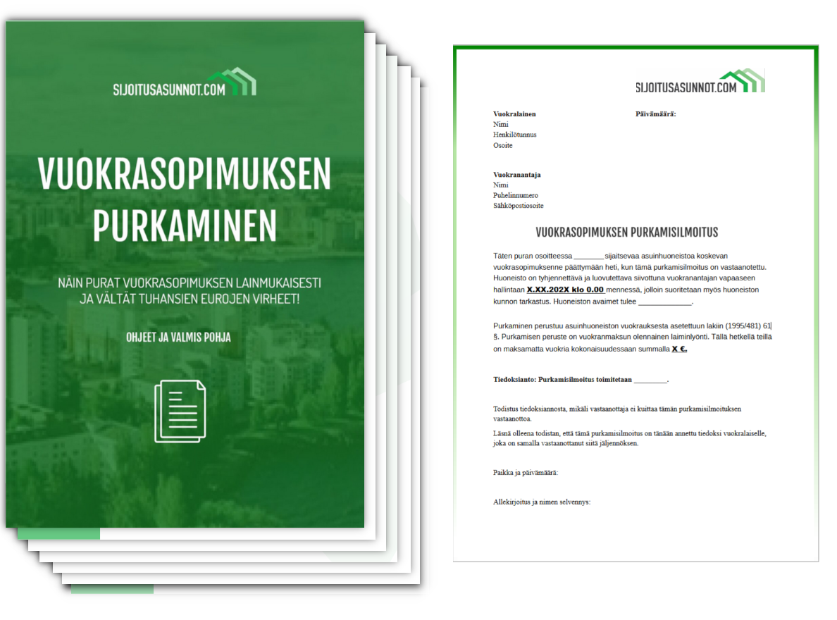 Lataa Ilmainen Vuokrasopimuksen Purkamisen Pohja Sijoitusasunnot